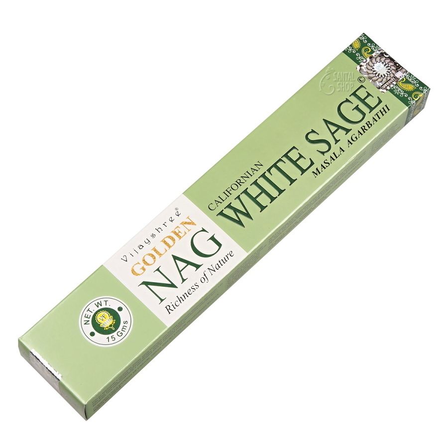 Vijayshree Golden Nag White Sage indické vonné tyčinky 15 g