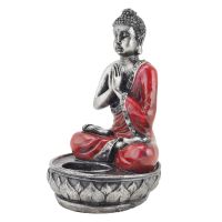 Soška Buddha resin 18 cm svícen