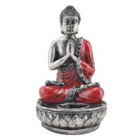 Soška Buddha resin 18 cm svícen
