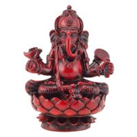 Soška Ganesh resin 10 cm červený