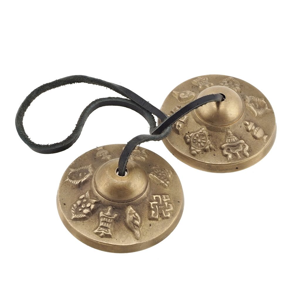 Tibetské činely kartálky ting-sha 6,5 cm symboly