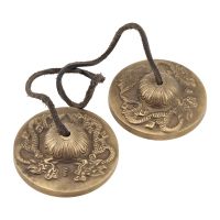Tibetské činely kartálky ting-sha 7,5 cm draci