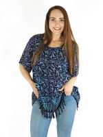 Dámská halenka batikovaná Neobaju Vítr černo-modrá