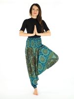Kalhoty harémové Aladin Mandala modré