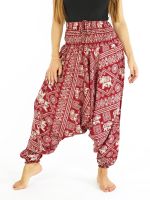 Kalhoty turecké harémové Aladin Elephant červené