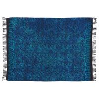Šátek sarong Chryzantémy černo-modrý