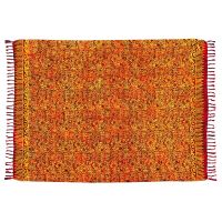 Šátek sarong Chryzantémy červený