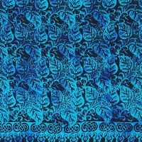 Šátek sarong Floral paisley černo-modrý