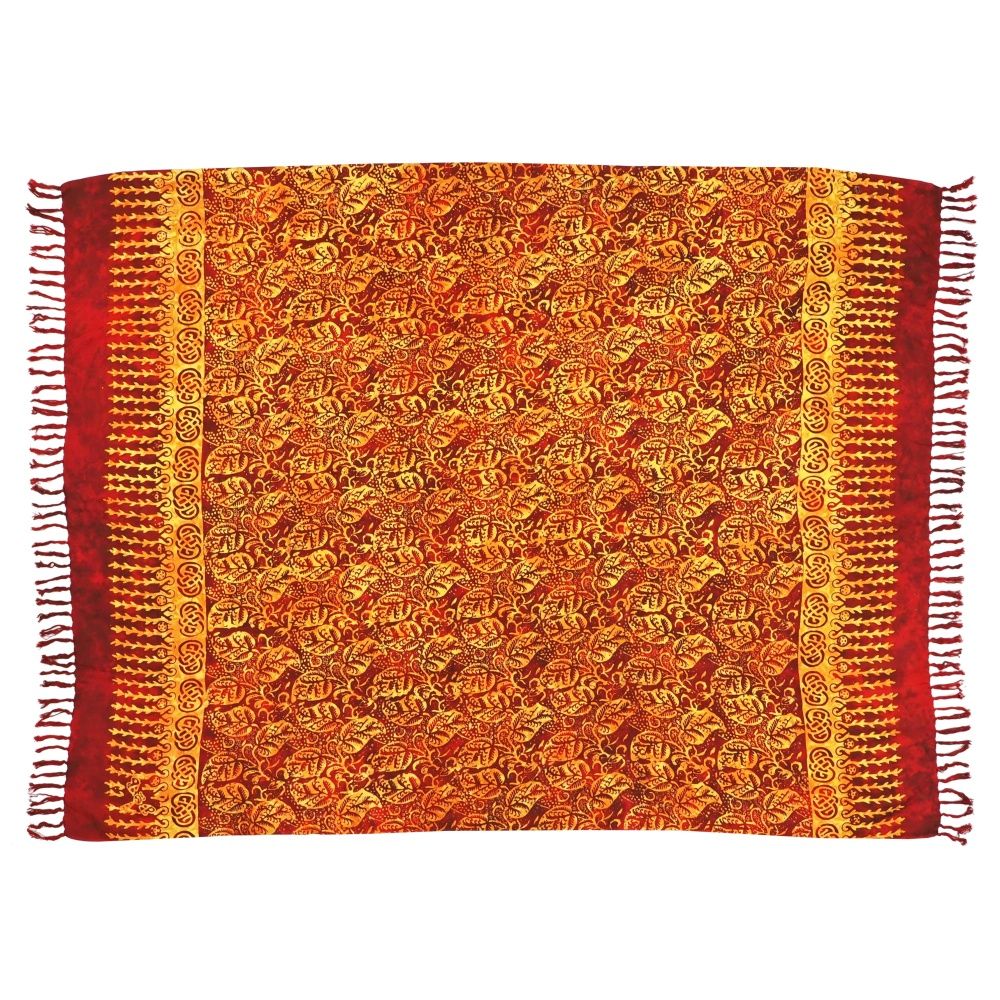 Šátek sarong Floral paisley červený