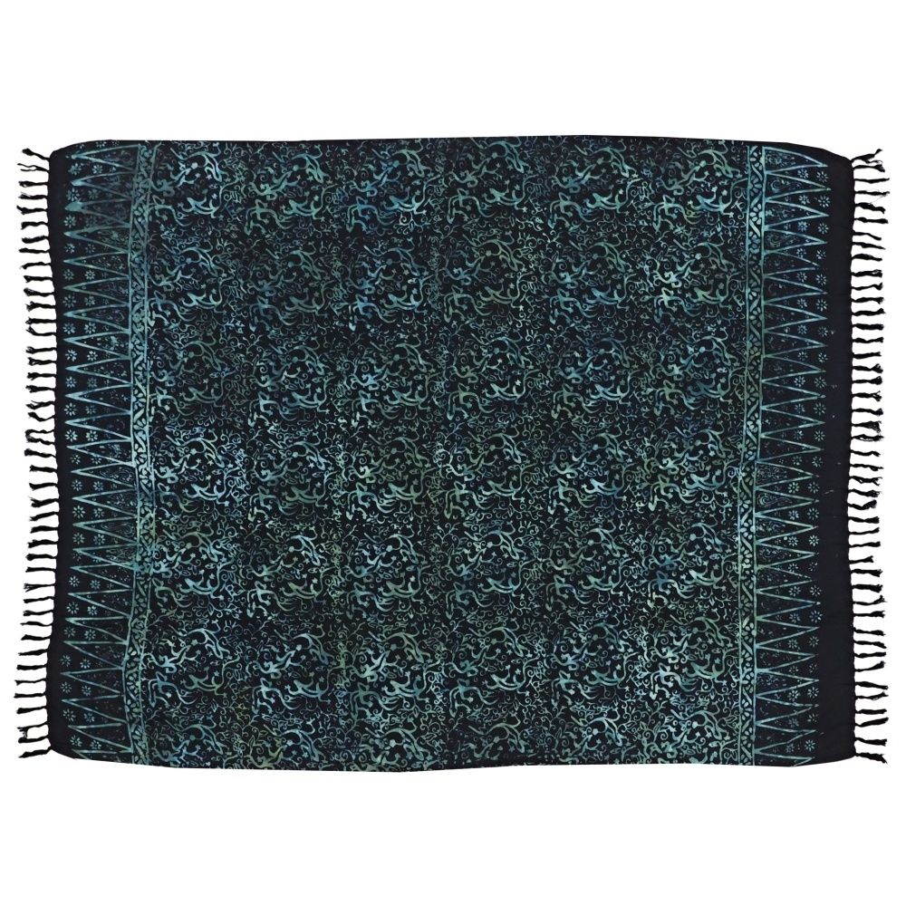 Šátek sarong Ještěrky černý