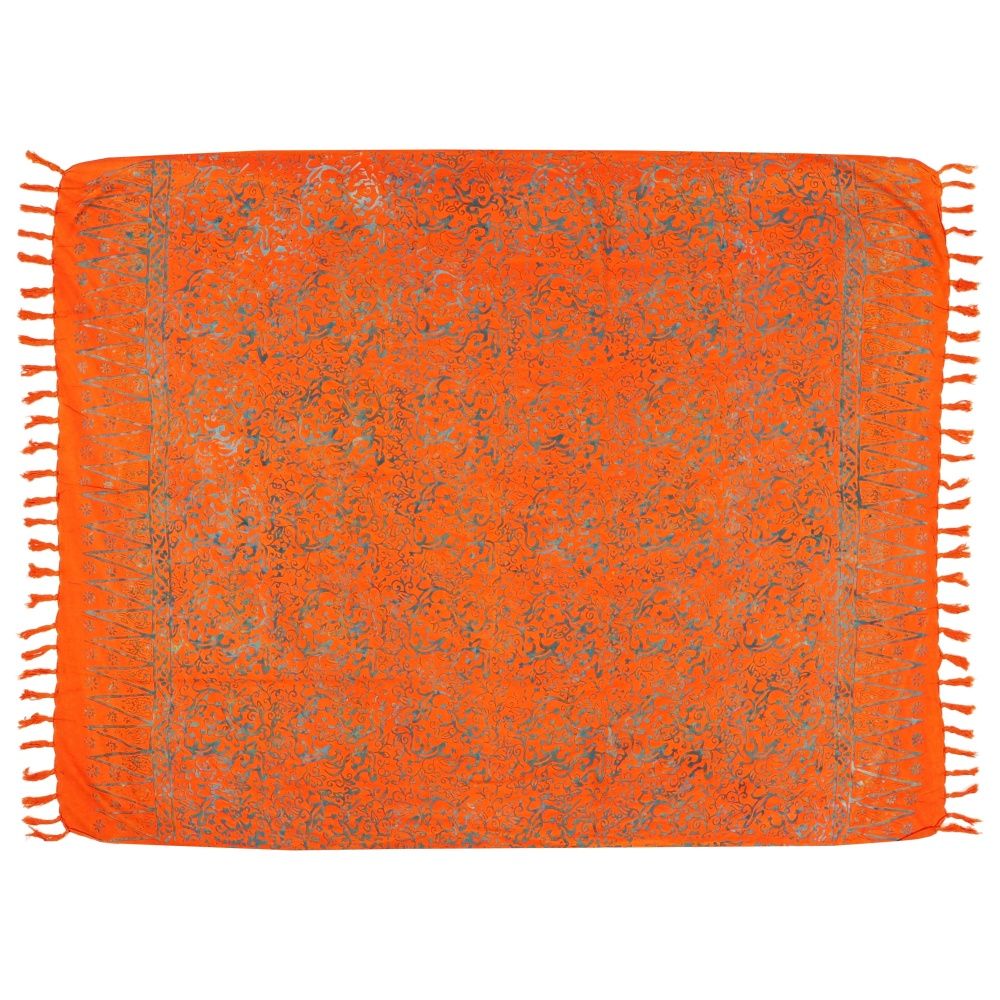 Šátek sarong Ještěrky oranžový