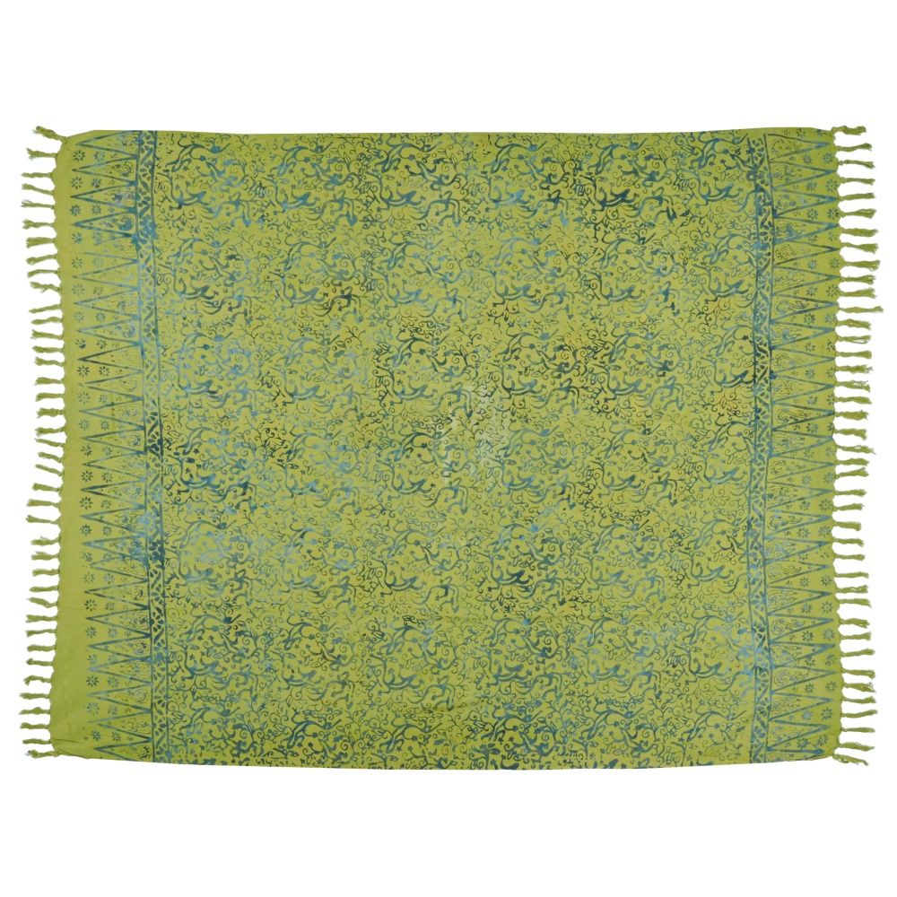 Šátek sarong Ještěrky zelený