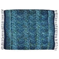 Šátek sarong Paisley modro-azurový