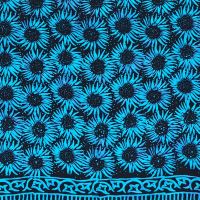 Šátek sarong Slunečnice černo-modrý