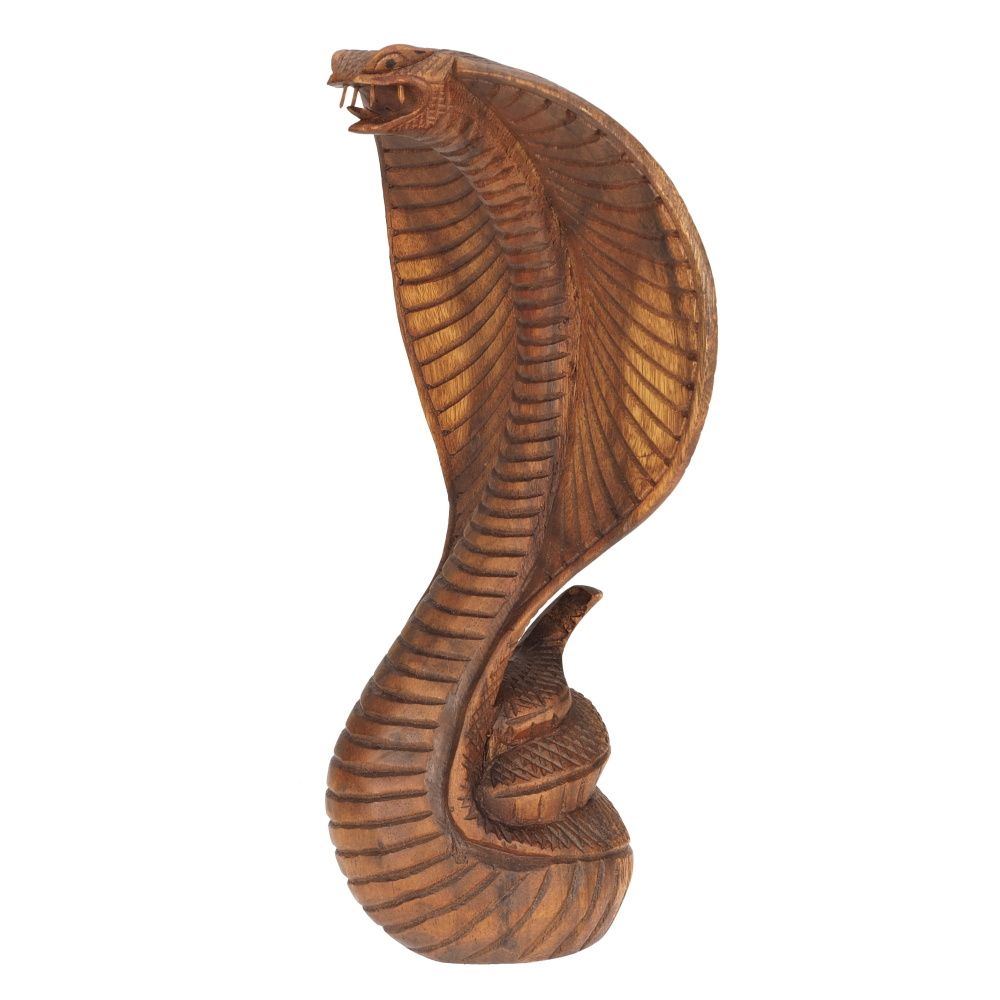 Soška Kobra dřevo 25 cm