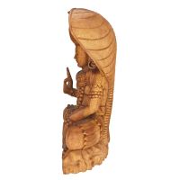 Soška Shiva dřevo 41 cm s kobrou