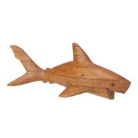 Soška Žralok dřevo 15 cm