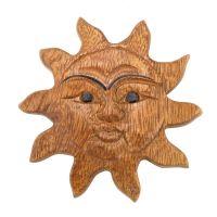 Dekorace na stěnu Slunce dřevo 13 cm