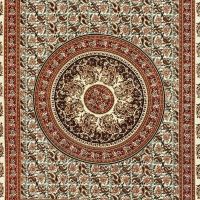 Přehoz na postel indický Paisley Mandala červený 230 x 210 cm