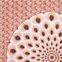 Přehoz na postel indický Paví oko růžový 230 x 210 cm