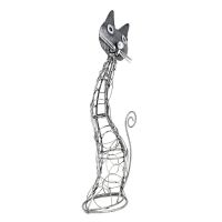 Soška Kočka kov proplétaná 25 cm