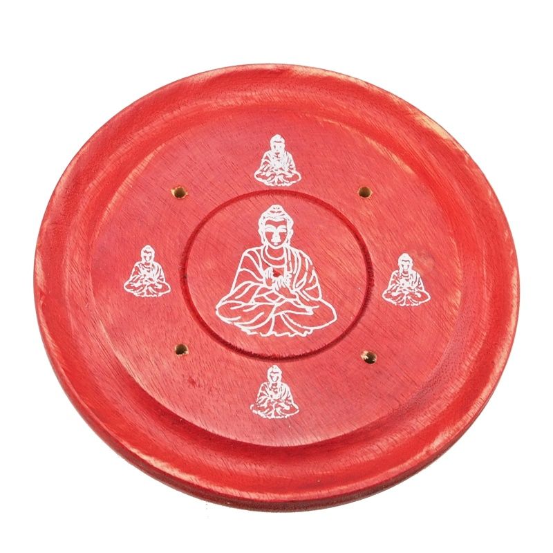 Stojánek na vonné tyčinky talířek symbol Buddha 10 cm