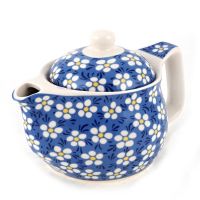 Čajová konvice Herb Daisy 0,35 l porcelánová modrá