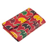Dámská kožená peněženka Envelope Sloni červená 14 x 10 cm