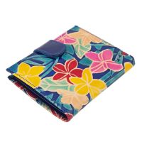 Dámská kožená peněženka Miss Květy modrá 12 x 10 cm