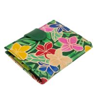 Dámská kožená peněženka Miss Květy zelená 12 x 10 cm