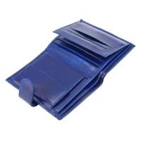 Dámská kožená peněženka Miss Mandala modrá 12 x 10 cm