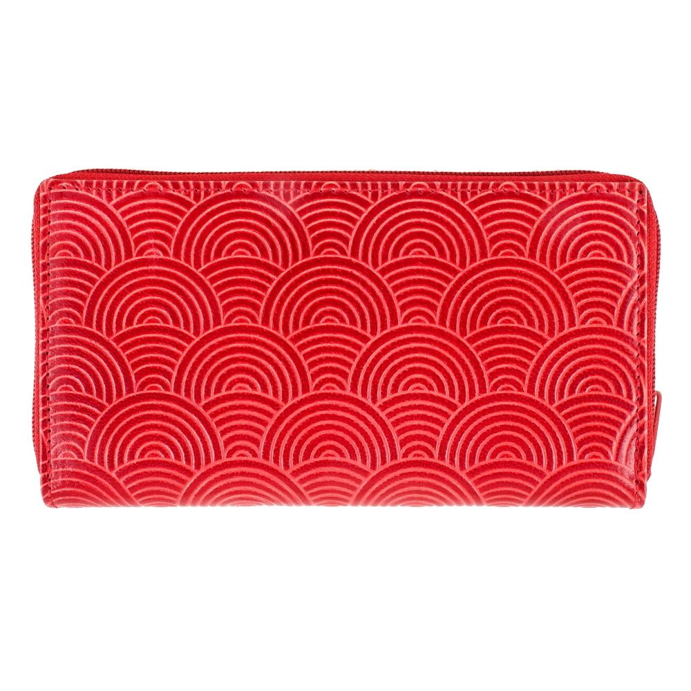 Dámská kožená peněženka Symmetry Dračí kůže červená 19 x 10 cm