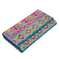 Dámská kožená peněženka Woman Indie tyrkysová 19 x 10 cm
