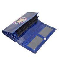 Dámská kožená peněženka Woman Mandala modrá 19 x 10 cm