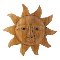Dekorace na stěnu Slunce dřevo 20 cm