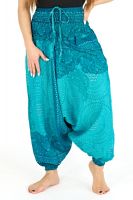 Kalhoty harémové Aladin Hexagon zelené