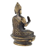 Soška Buddha kov 13 cm tmavý