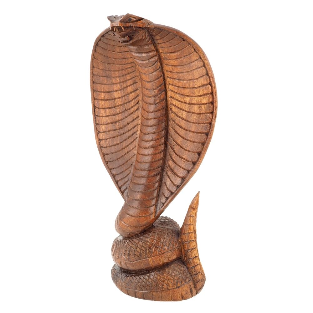 Soška Kobra dřevo 20 cm