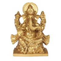 Soška Ganesh resin 11 cm zlatý 01