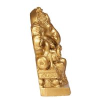Soška Ganesh resin resin 11 cm zlatý 02